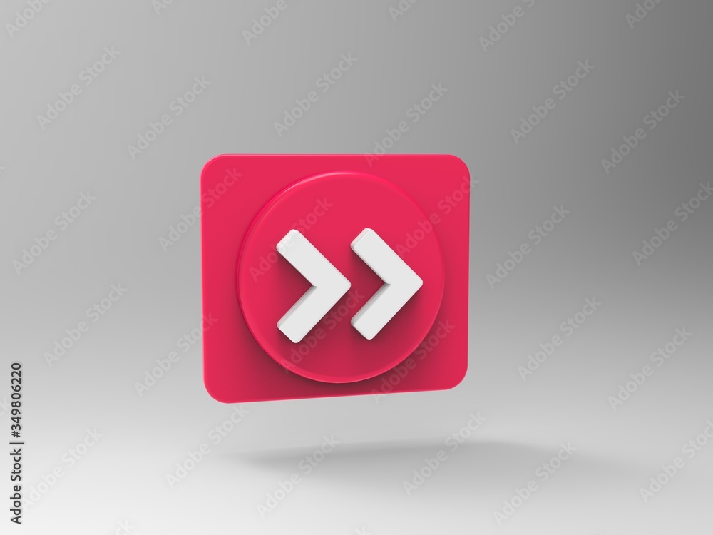 Button plause music concept social media 3D render illustration Button plause music concept social media 3D render illustration