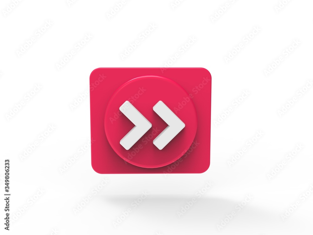 Button plause music concept social media 3D render illustration Button plause music concept social media 3D render illustration
