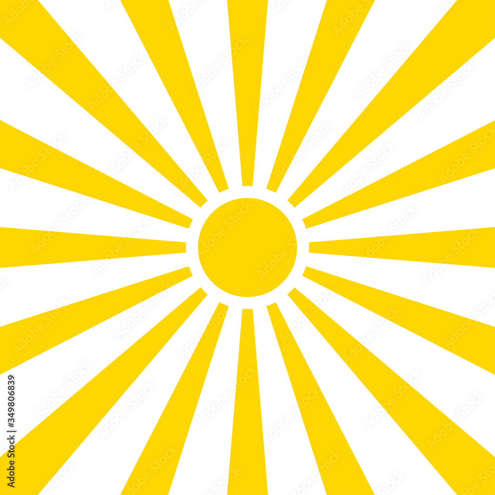 Sun rays summer background design. Vector isolated background illustration. Abstract yellow background. Abstract spotlight. Summer background sun rays. - obrazy, fototapety, plakaty 