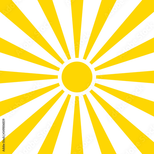 Sun rays summer background design. Vector isolated background illustration. Abstract yellow background. Abstract spotlight. Summer background sun rays.