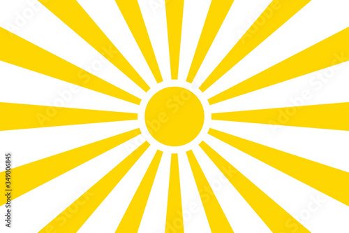 Sun rays summer background design. Vector isolated background illustration. Abstract yellow background. Abstract spotlight. Summer background sun rays.