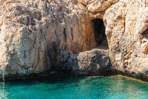 The cave in the Blue Lagoon, Cyprus © olgavolodina