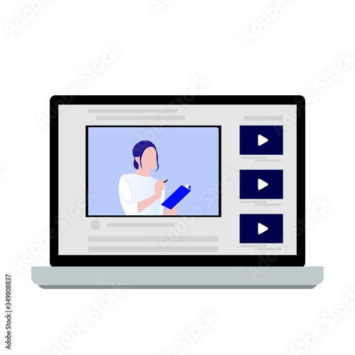 Popular trending video. Blogger clips in social media