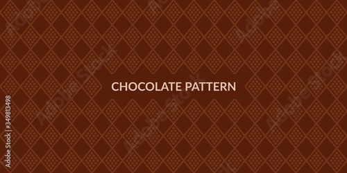Brown Seamless Abstract Chocolate Pattern Vector Illustration
