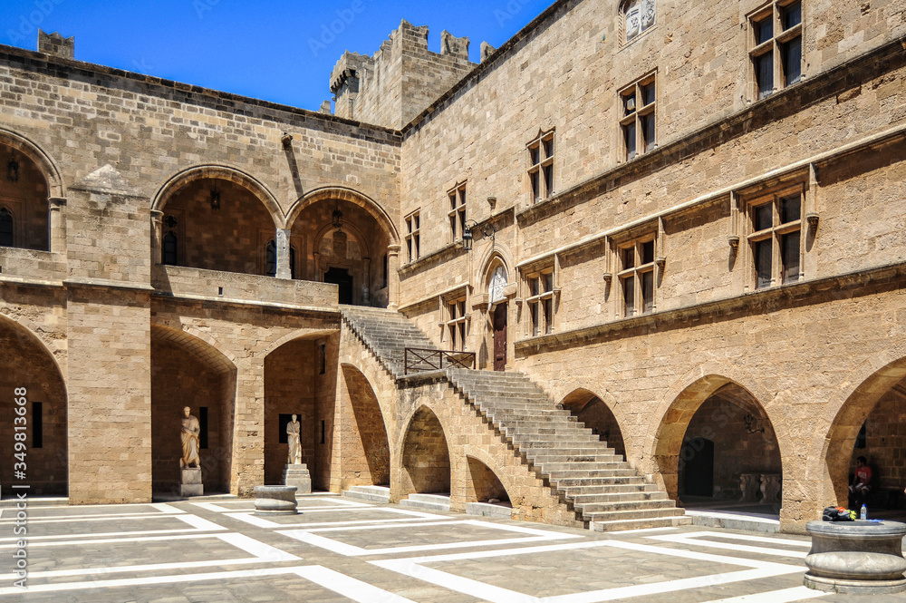 The palace of the great masters of the Order of the Hospitallers, who controlled the Eastern Mediterranean in the Middle Ages, was built in 1408 on the site of the Byzantine fortress.   