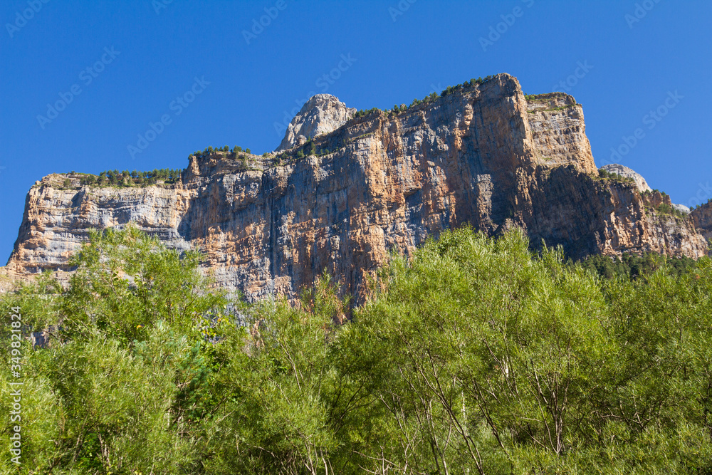 Mountainous and rocky landscape of the Pyrenees