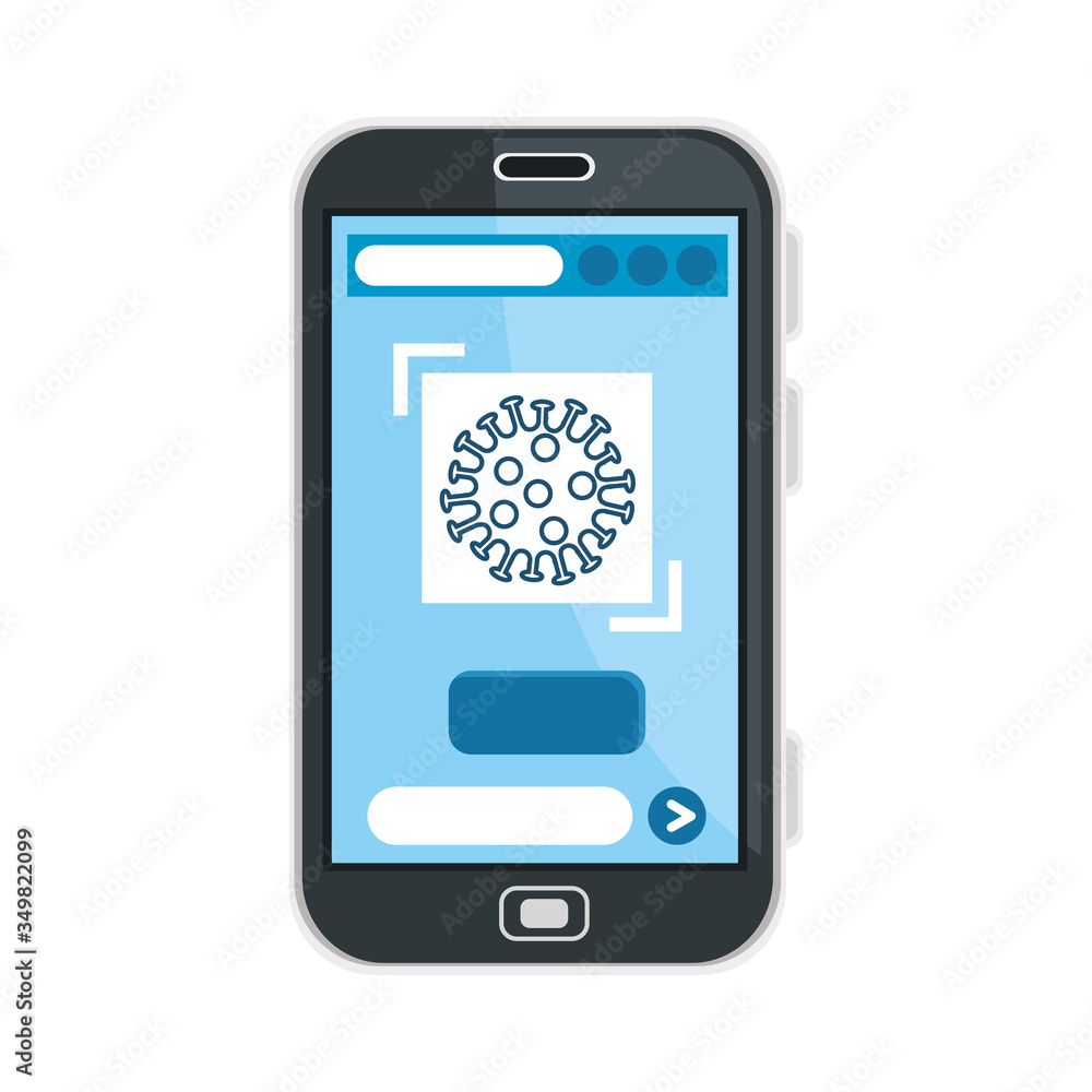 searching covid 19 online in smartphone vector illustration design searching covid 19 online in smartphone vector illustration design
