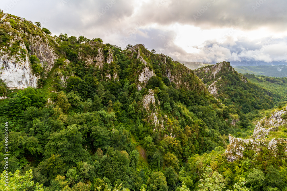 Mountainous and rocky landscape of the Pyrenees