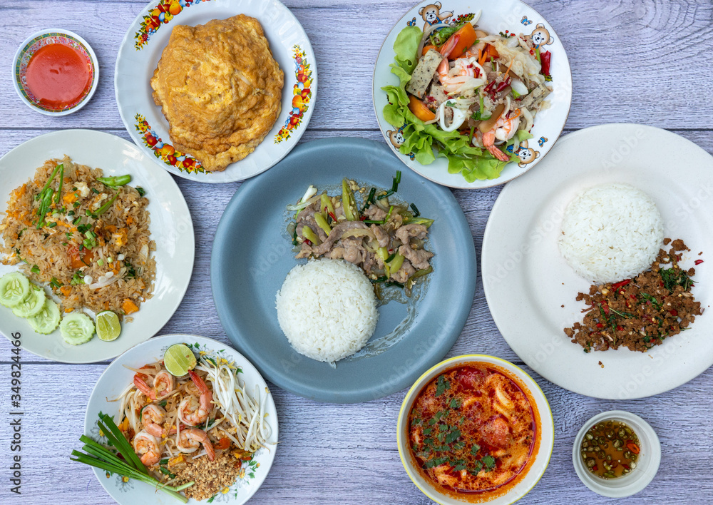 Thai food mixed dishes Thai food mixed dishes
