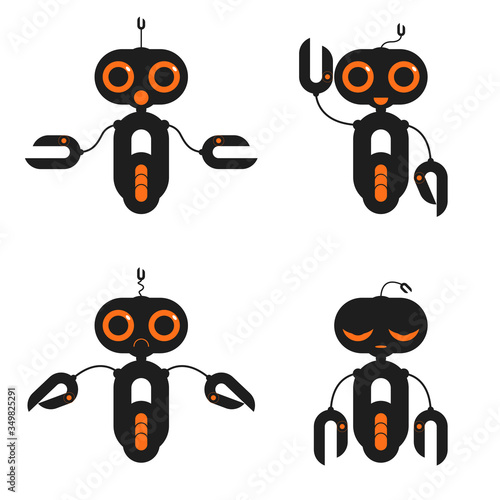 A variety of cute robots
