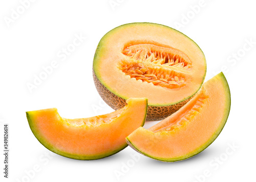 Melon, fruit, isolated on a white background