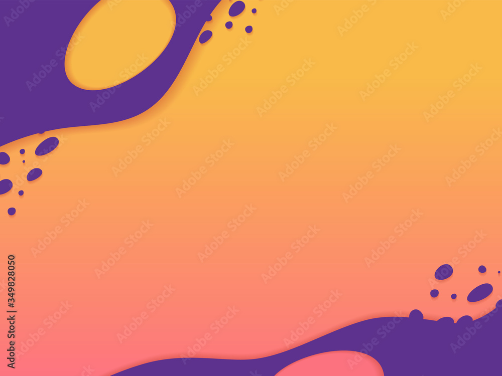 Yellow, pink salmon and purple tone color abstract background. Vector paper cut style. Yellow, pink salmon and purple tone color abstract background. Vector paper cut style.