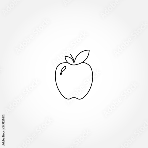 apple line icon. apple isolated line icon