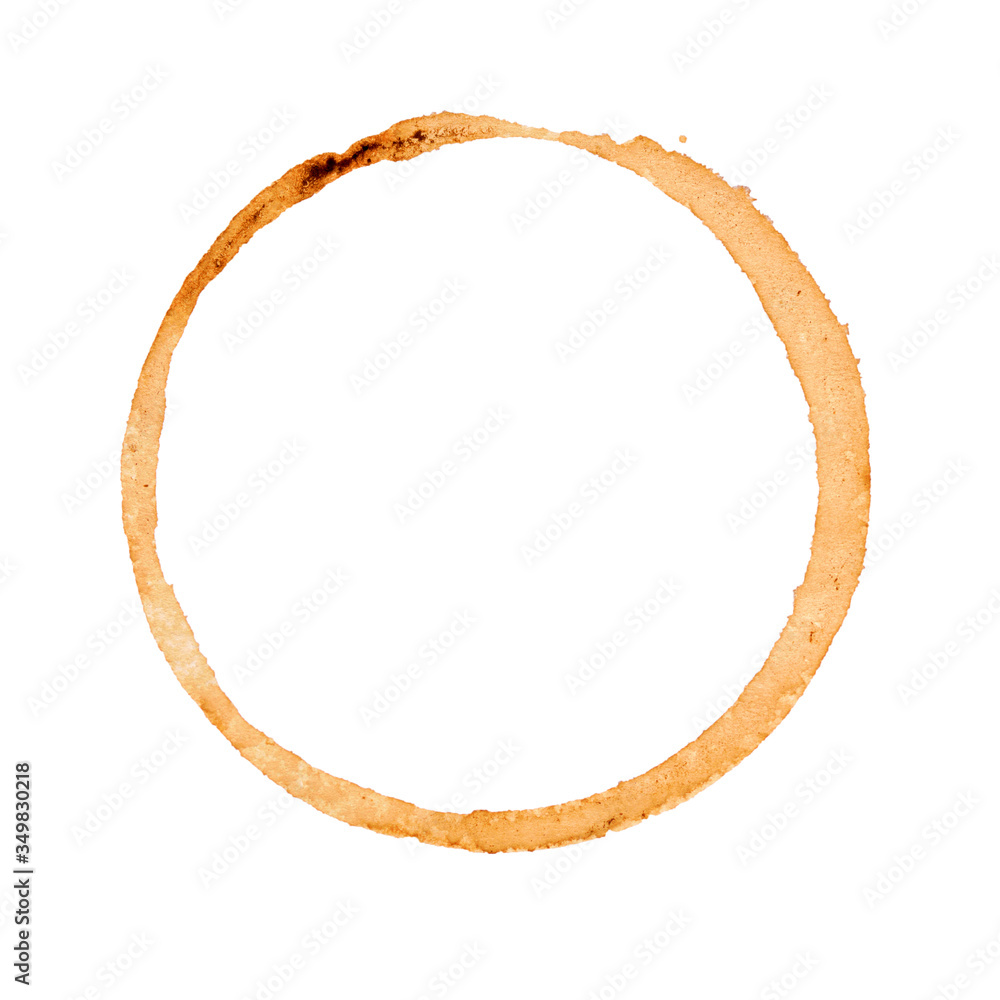 Coffee cup stain isolated on white background. Coffee cup stain isolated on white background.