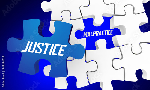 Justice for Malpractice Medical Lawsuit Attorney Case 3d Illustration photo