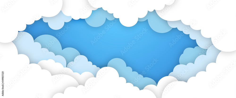 banner, cielo, nuvole, banner, cielo, nuvole,