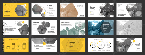 Geometric Orange Presentation Element Templates. Vector infographics. For use in Presentation, Flyer and Leaflet, SEO, Marketing, Webinar Landing Page Template, Website Design, Banner.