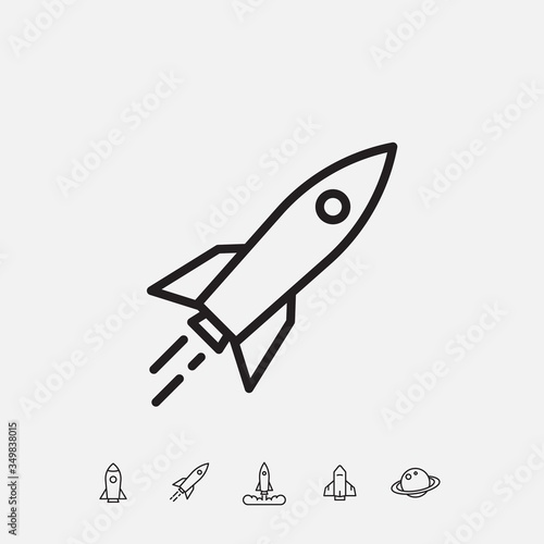 rocket launch icon vector illustration design