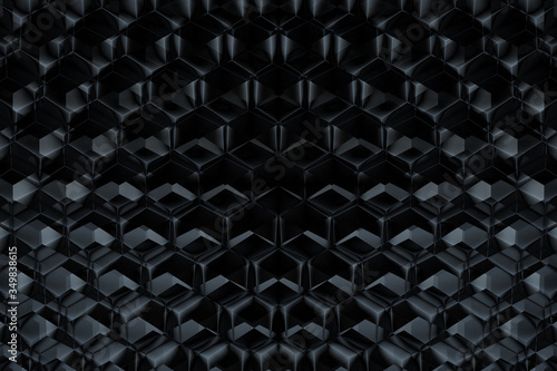 Minimalistic 3d abstract background snake skin dark silver animal faces, masks, kaleidoscope, psychology test. For cards, decor and decoration