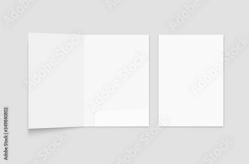 File folder mockup. Folder for paper format A 4