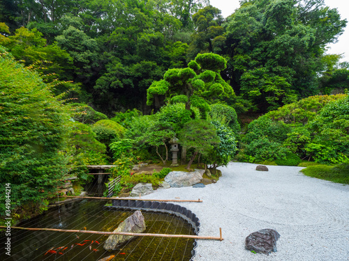 Beautiful little Japanese garden in Kamakura - TOKYO / JAPAN - JUNE 17, 2018
