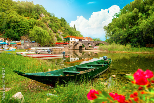 Rijeka Crnojevica and boat photo
