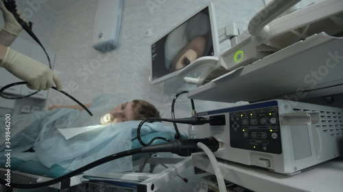 Colposcope analysis of the patient's throat