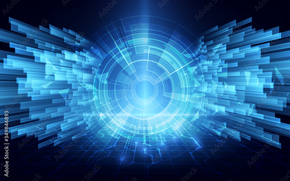 speed cyber tunnel connection networking concept design background - obrazy, fototapety, plakaty 