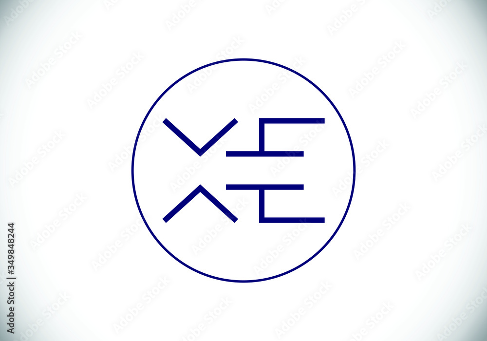 Initial Monogram Letter X E Logo Design Vector Template. Graphic Alphabet Symbol for Corporate Business Identity Initial Monogram Letter X E Logo Design Vector Template. Graphic Alphabet Symbol for Corporate Business Identity
