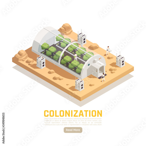 Colonization Hothouse Isometric Background