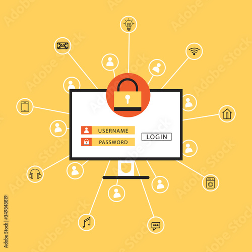 Global Network Vulnerability, Locked Device, Encrypted Files, Lost Documents IT Security Concept