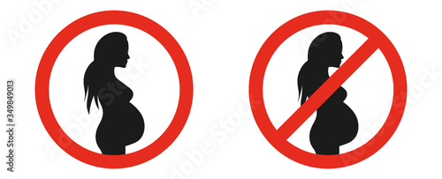 no pregnant woman sign. vector illustration on a white background