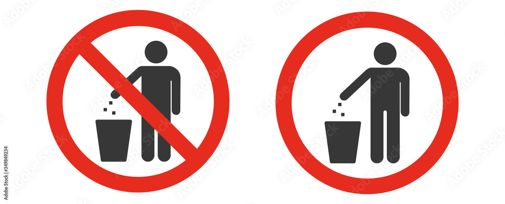 Do not litter sign isolated on white background. Do not litter sign isolated on white background.
