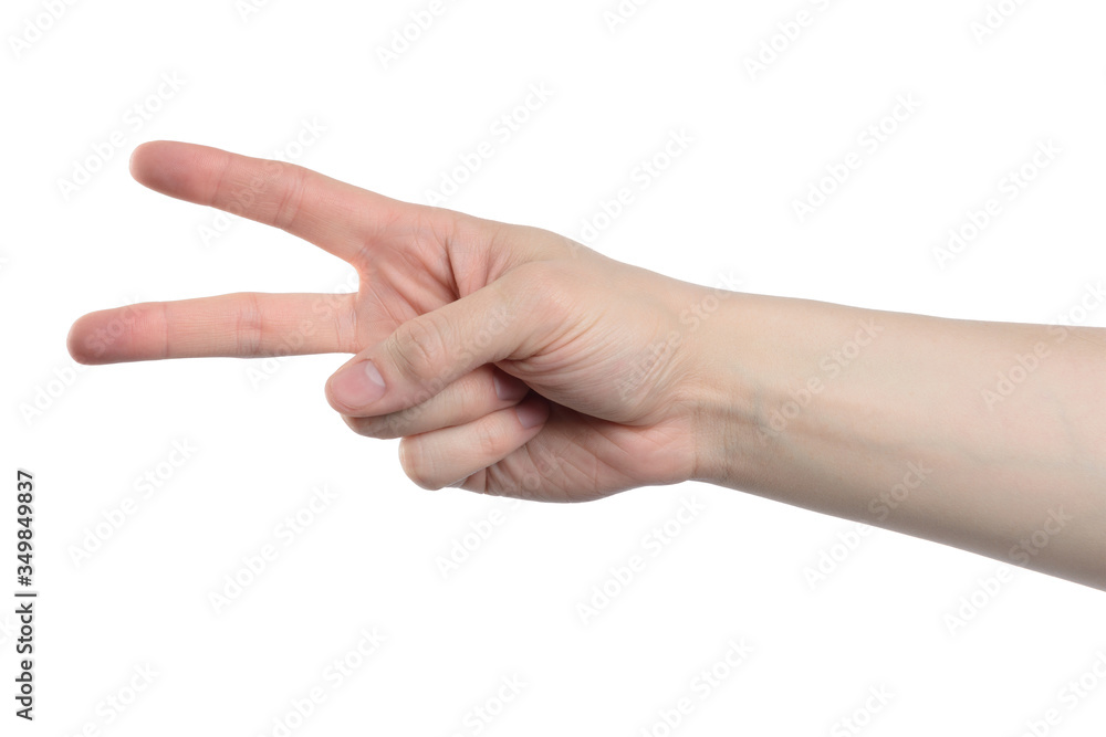 Male hand counting from one to five isolated on white background Male hand counting from one to five isolated on white background