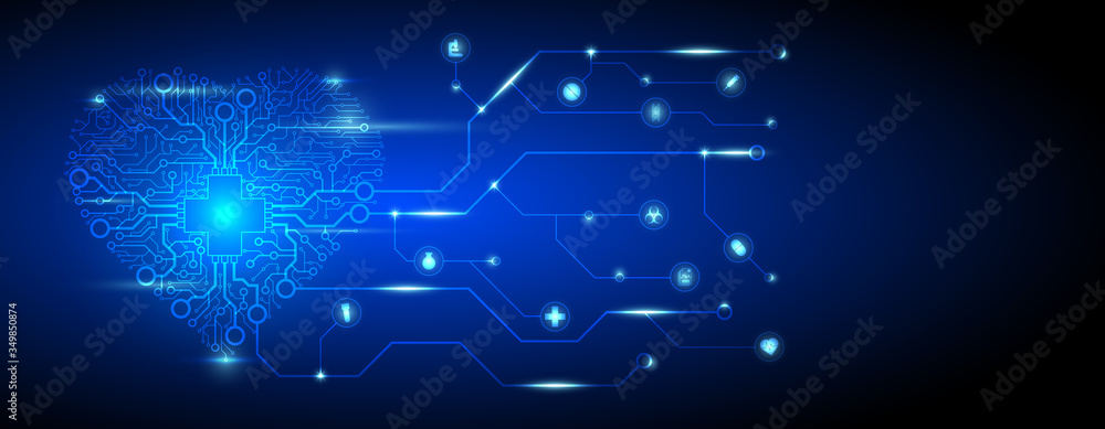 Abstract concept technology and medical background. Abstract concept technology and medical background.
