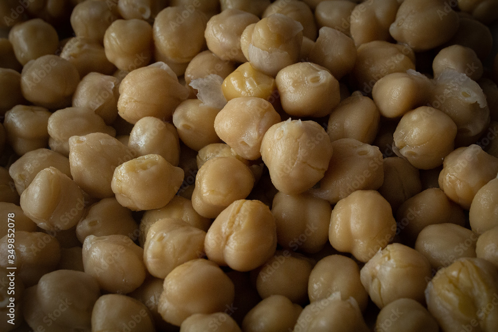 cooked Chickpeas isolated on background, legume, health food cooked Chickpeas isolated on background, legume, health food
