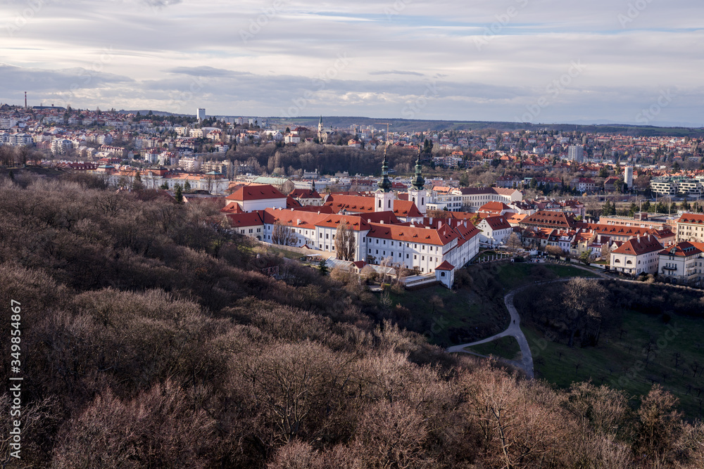Panorama of Prague, view from top of Petrin Tower