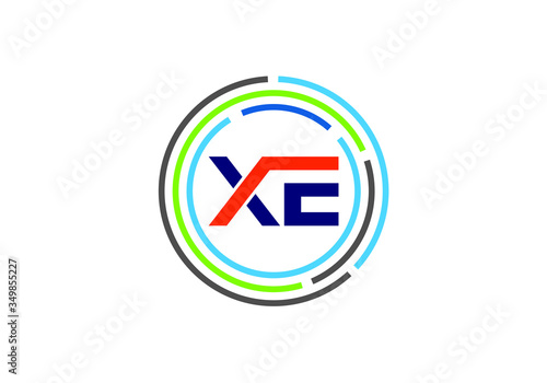 Free Download Initial Monogram Letter X E Logo Design Vector Template. Graphic Alphabet Symbol for Corporate Business Identity - GFXLoad