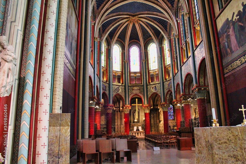 interior of church in paris