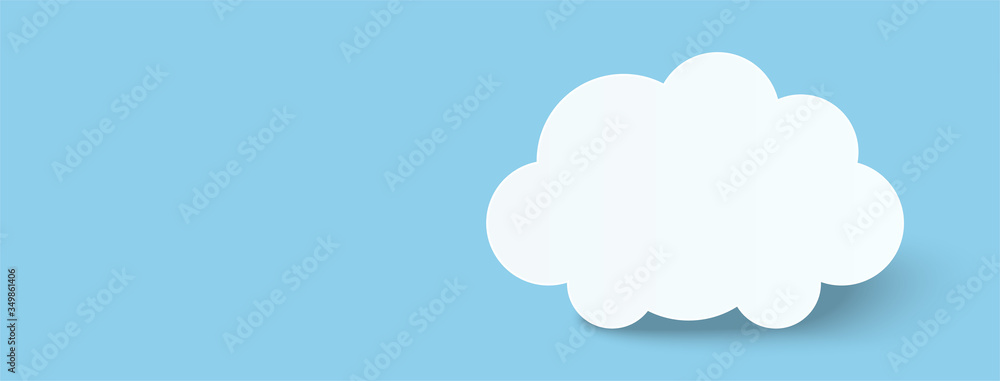 Abstract cloud banner background. vector illustration