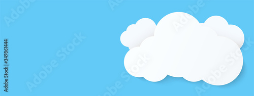 Abstract cloud banner background. vector illustration