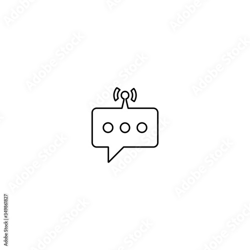 Chatbot icon in trendy line style. Artificial intelligence sign.