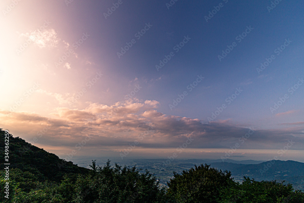 夕方のつくば山頂から見る景色 夕方のつくば山頂から見る景色