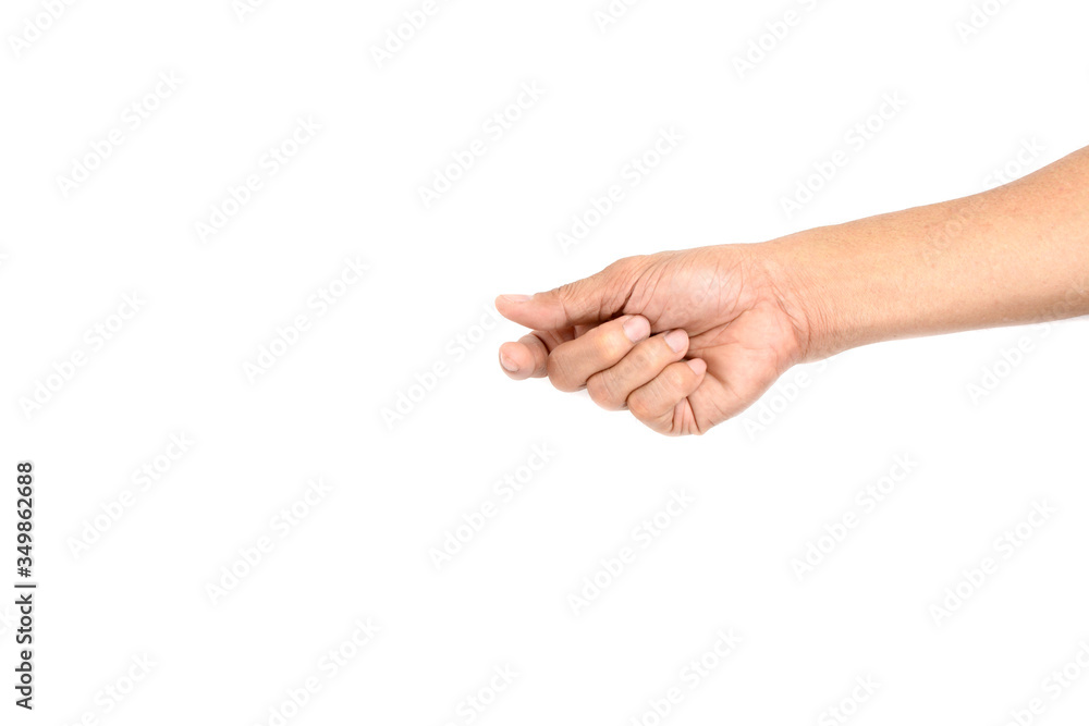 Symbol empty hand holding isolated on the white background. Symbol empty hand holding isolated on the white background.