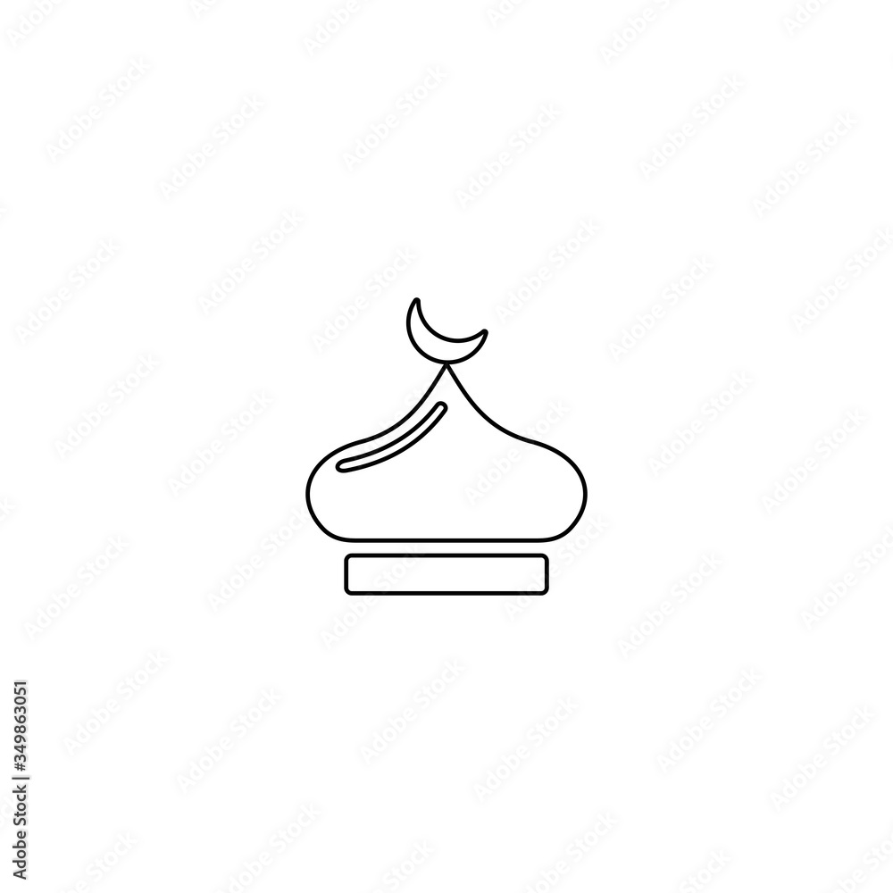 Islamic template, mosque icon. Ramadan, Eid sign. Line icon design for religious concept. Islamic template, mosque icon. Ramadan, Eid sign. Line icon design for religious concept.