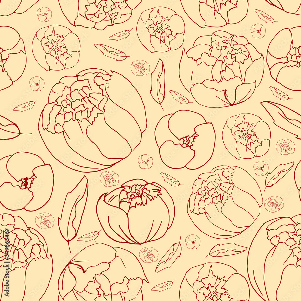 seamless pattern with flowers and leaves seamless pattern with flowers and leaves