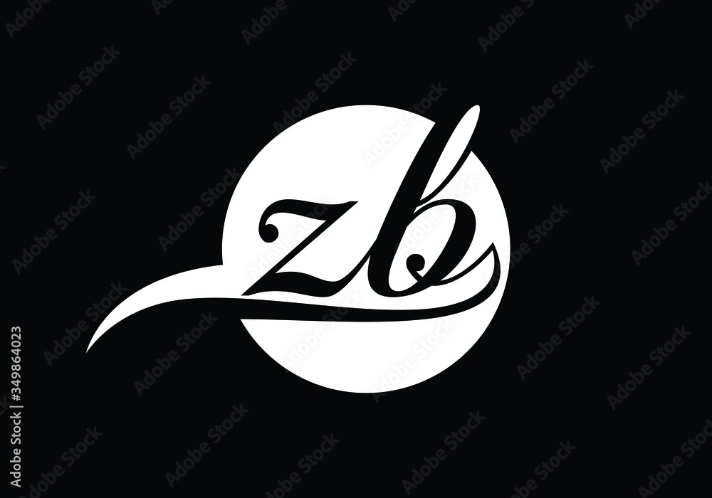 Initial Monogram Letter Z B Logo Design Vector Template. Graphic Alphabet Symbol for Corporate Business Identity Initial Monogram Letter Z B Logo Design Vector Template. Graphic Alphabet Symbol for Corporate Business Identity