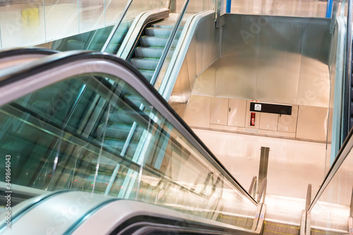 line escalators with metal coating