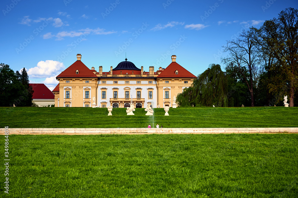 old castle in Slavkov in the czech republic