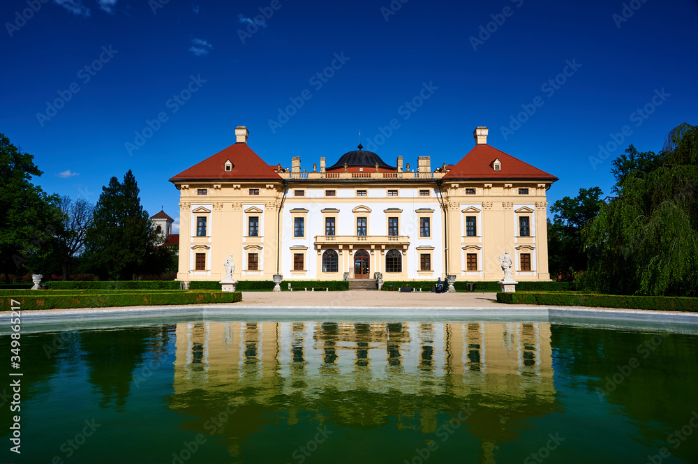 old castle in Slavkov in the Czechia 